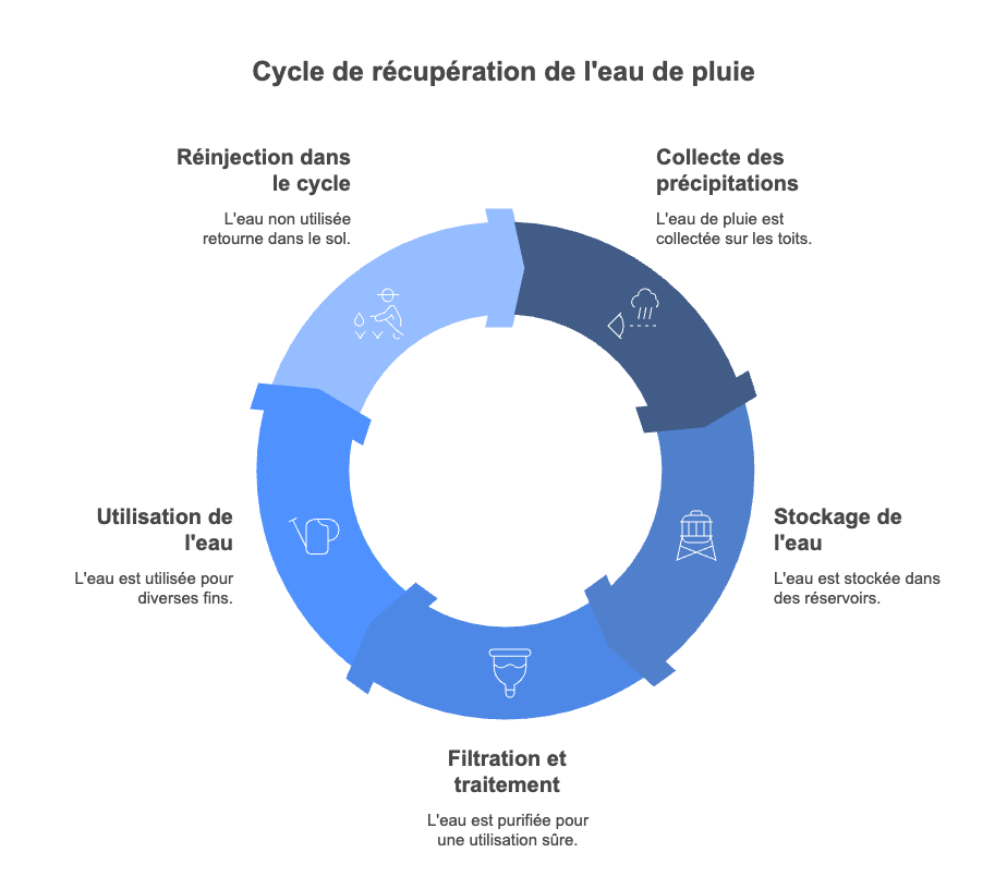 Cycle de leau de pluie recuperee vs non recuperee visual selection