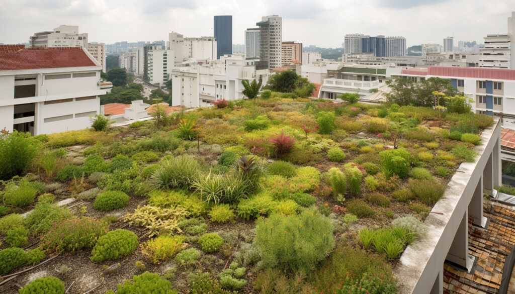 green blue meet urban paradise generated by ai